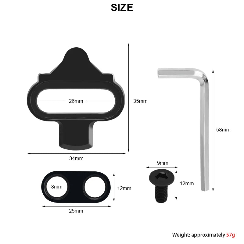 Bicycle Lock Pedal Plate Adapter Converter Mountain Bike Pedal SPD Shoes Copper Adapter Clamp Plate No Clip Eggbeater Lock