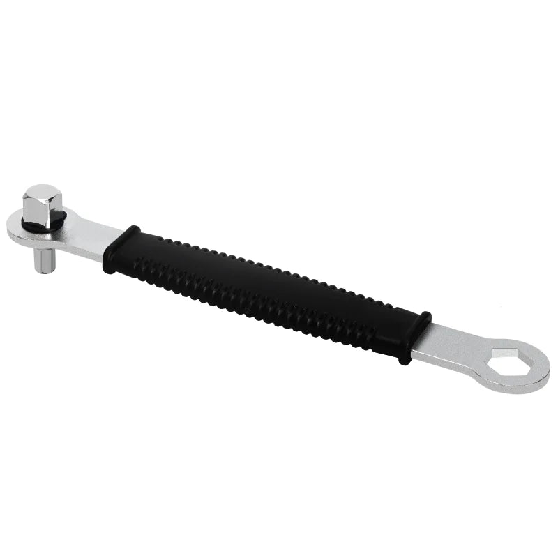 3 In 1 Bike Repair Wrench 16mm Hexagonal Hole 8mm Hex Key Wrench 1/2" Square Socket Multi High Hardness With Anti-Slip Handle