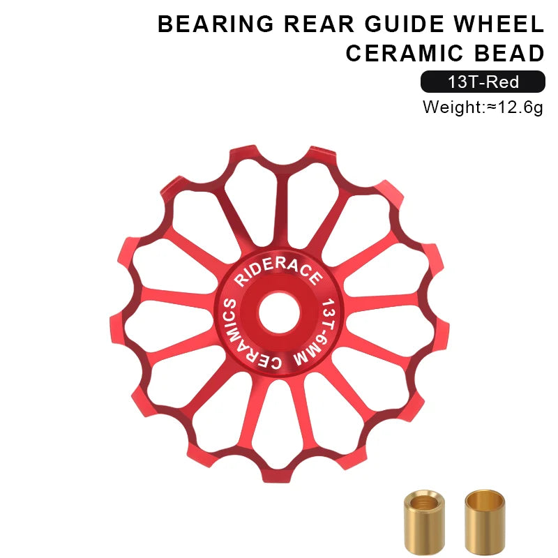 11/12/13/14/15/16T Bicycle Pulley Rear Derailleur Ceramic Bearing Lightweight Bike Wheel Guide Bearing Jockey Pulley For Shimano