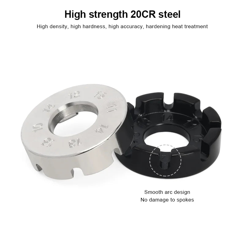 Bicycle Spoke Wrench Tool 8 Way Groove Spoke Nipple Key Road Bike Wheel Rim Adjuster Spanner Portable Cycling Spoke Repair Tool