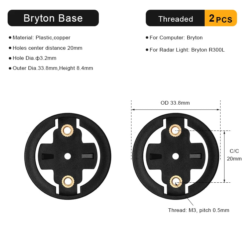 Bike Computer Bracket Mount Base For Garmin Bryton Wahoo Magene Bicycle Computer Mount Adapter Base Plastic Replacement Part