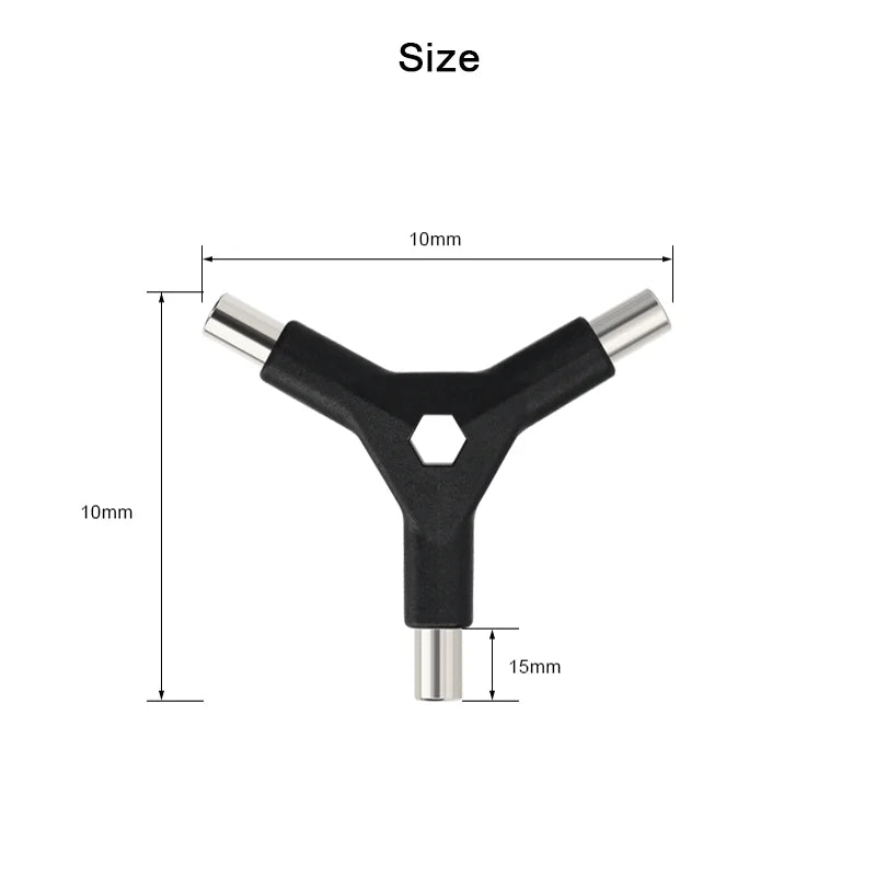 6 In 1 Bike Hex Allen Wrench Y Shape 3 Way Interchangeable Bits Carbon Steel Bicycle Hand Repair Tool Kit T25 PH2 Screwdriver