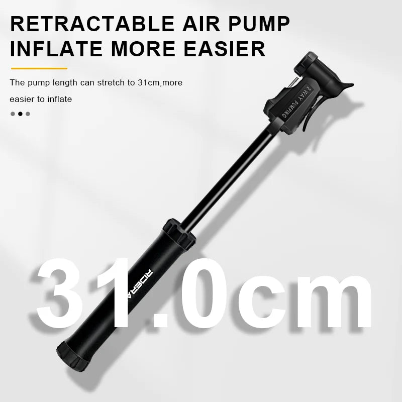 Portable Bicycle Pump Schrader Presta Valve MTB Road Bike Hand Air Pump Outdoor Riding Tire Inflator For Ball Cycling Equipment