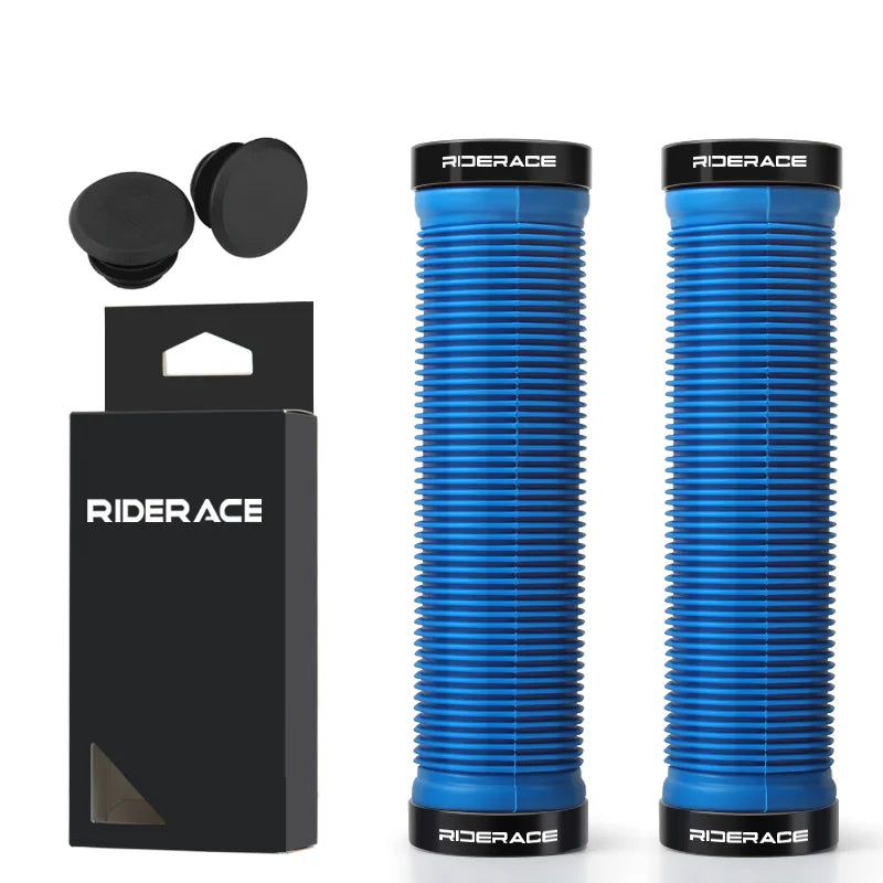 1Pair Bicycle Handle Bar Grips MTB Mountain Bike Handlebar Cover Non-Slip Ergonomic Double Locking Ring Cycling Accessories