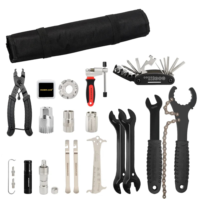Bike Repair Tool Sets Professional High Quality Bicycle Installation Disassembly Repair Tool MTB Tire Repair Tool Rubber Strips