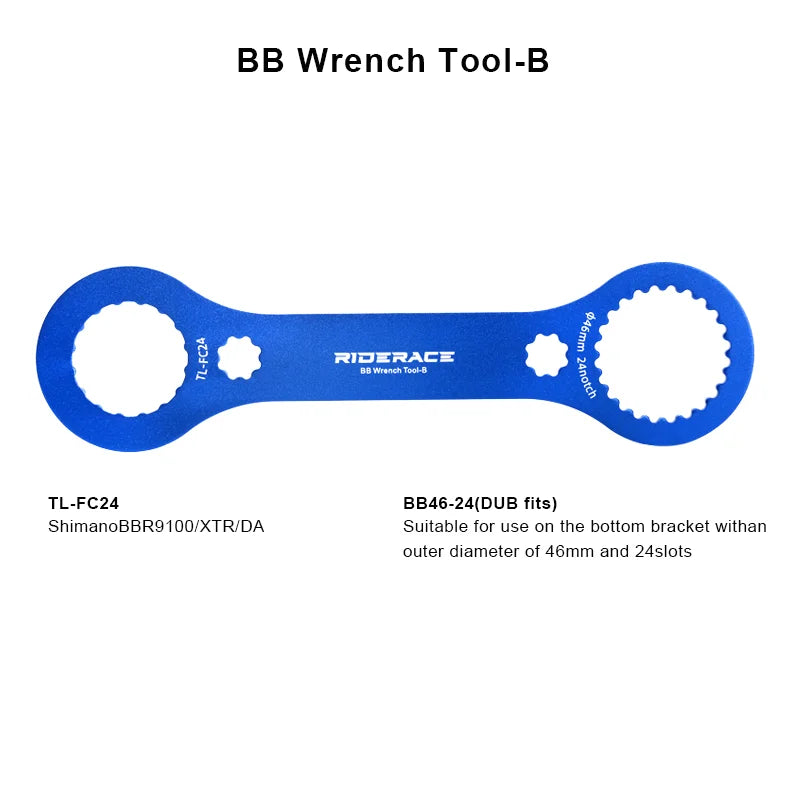 Bicycle DUB BB Bottom Brackets Wrench 44/46mm 16 24 Notch Bike Bottom Bracket Install Repair Tool For Shimano BBR60 MT800 MT9100