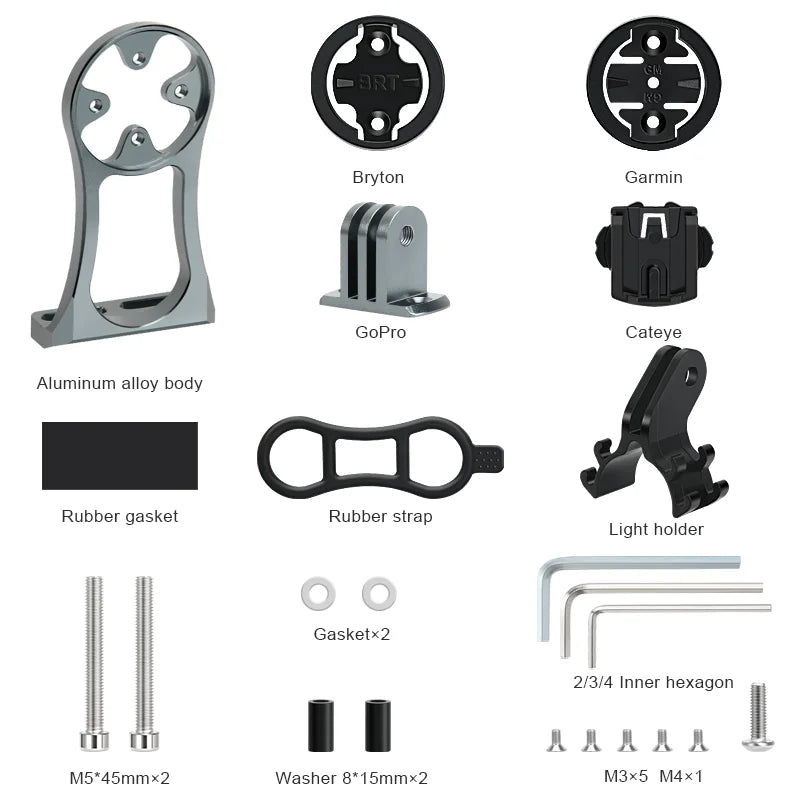 Bicycle Computer Camera Holder Aluminum Alloy Bike Handlebar Mount Stopwatch Speedometer Bracket For Garmin Edge Bryton Cateye