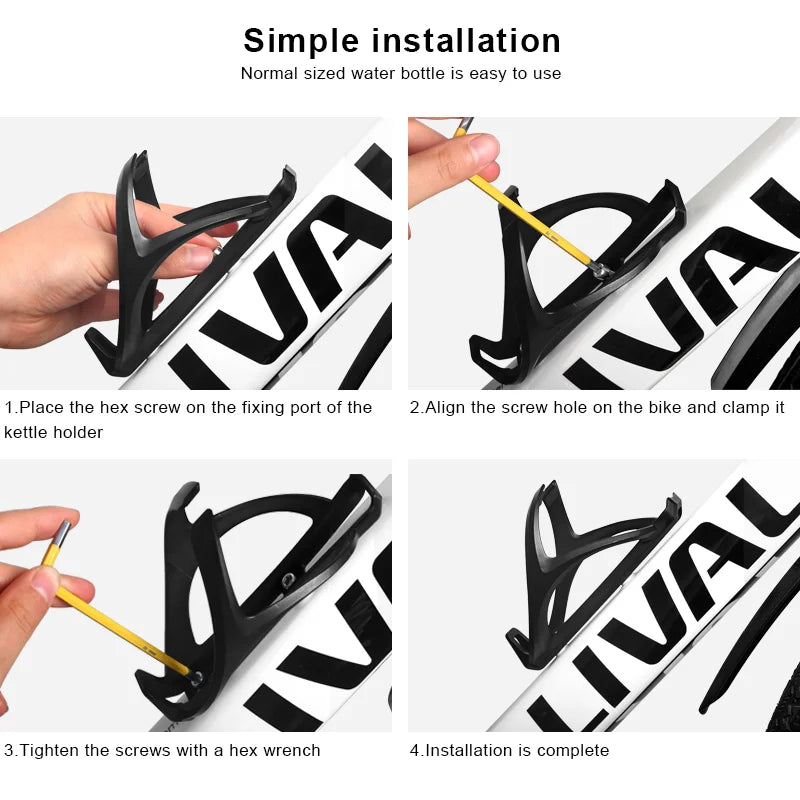 Bicycle Water Bottle Cages With Screws Lightweight MTB Road Bike Drink Bottle Rack Outdoor Sports Cup Holder Cycling Accessories
