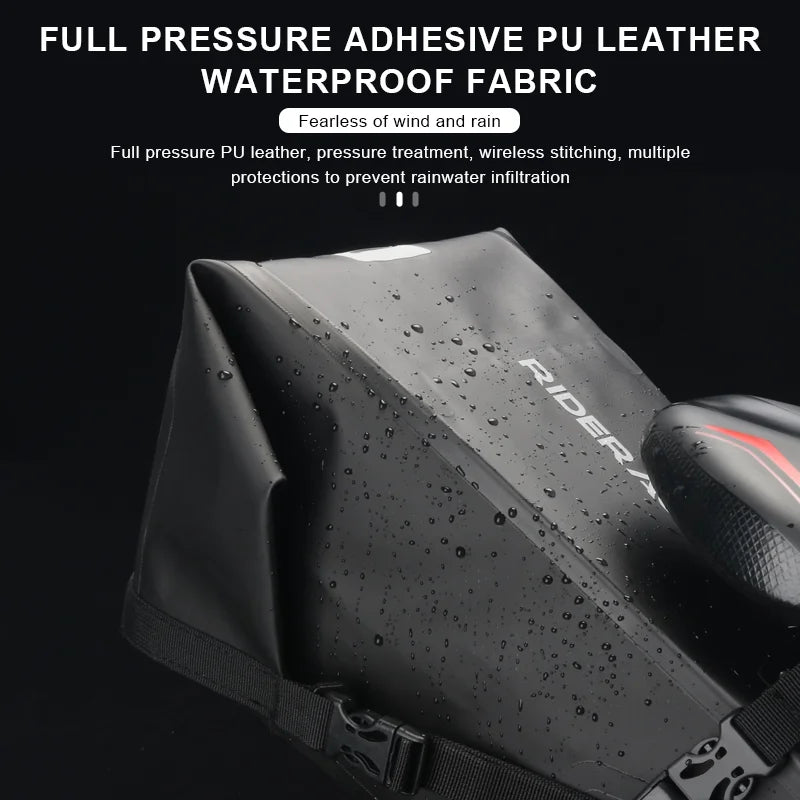 Bike Saddle Bag Large Capacity Waterproof Foldable Bicycle Saddle Pannier Bag Tail Rear Bag Outdoor Cycling Seat Accessories