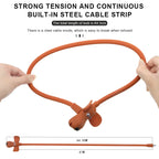 Bicycle Chain Lock With Keys Cute Dog MTB Road Bike Lock Anti-Theft Silicone Covered Cable For Cycling Helmet High Security