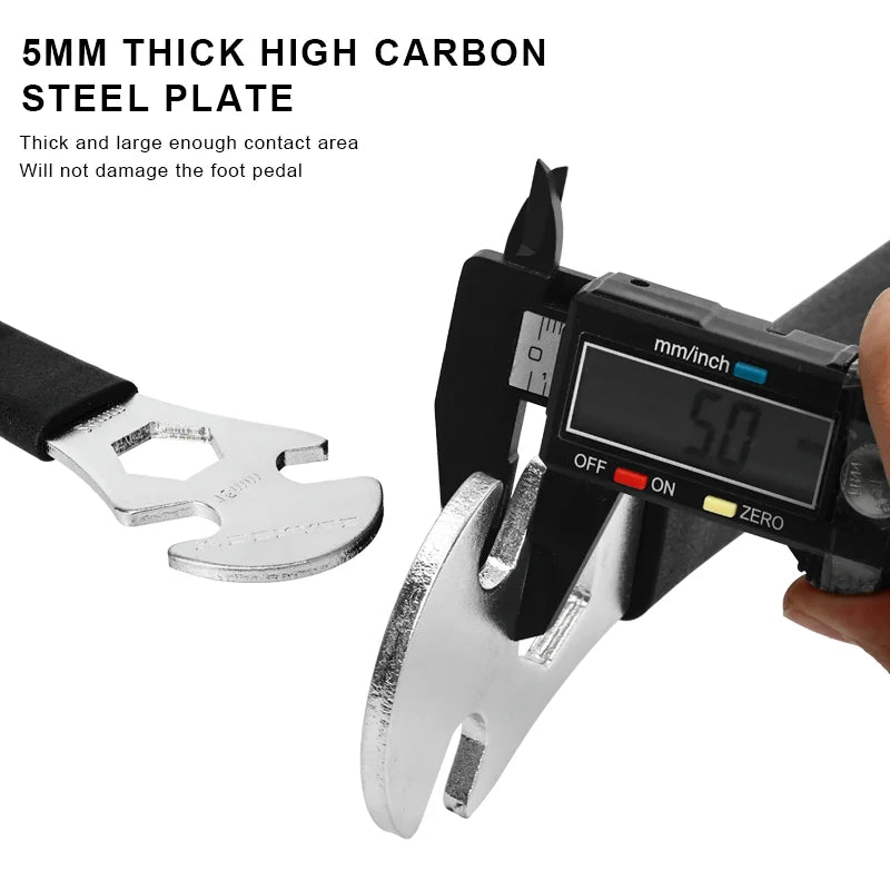 Bike Pedal Wrench 15mm 24mm Extra Long Handle Sturdy Durable Bicycle Pedals Install Remover Repair Spanner Cycling Repair Tool