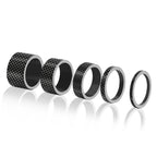 5Pcs/Set Bicycle Headset Stem Spacers Carbon Fiber 1/8" 28.6mm Mountain Road Bike Stem Washers Ultralight MTB Front Fork Washer