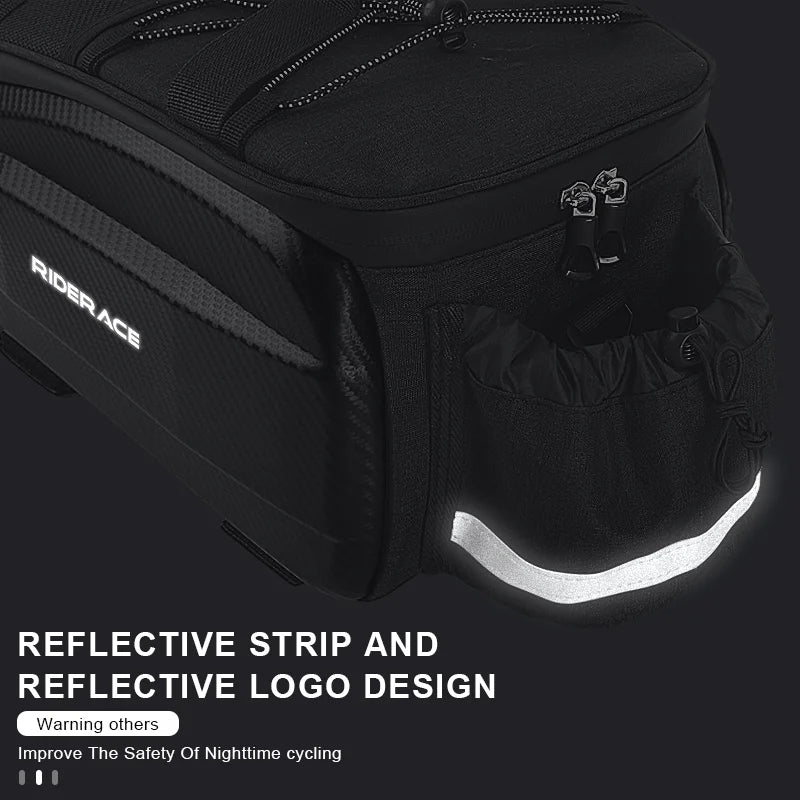 Bicycle Rear Seat Bag Eva Multi-Purpose Large Capacity Bike Travel Luggage Storage Bag Cycling Trunk Panniers Shoulder Handbag