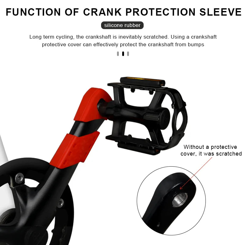 Bike Crank Arm Protector Cover Silicone Road Bicycle Crank Boots Dust Proof Cover Boot MTB Crankset Arm Cover Cycling Accessorie
