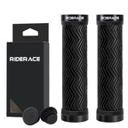 MTB Bike Handlebar Grips TPR Rubber Non-slip Comfortable Aluminum Alloy Lock On Bicycle Handlebar Cover Cycling Accessories