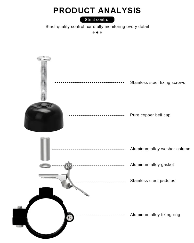 Bicycle Bell Clear Loud Sound Retro Classical MTB Mountain Bike Handlebar Ring Horn Safety Warning Alarm Cycling Accessories