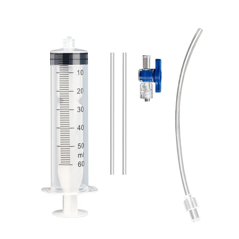 Bicycle Tubeless Tire Liquid Injection Tool 60ML Syringe Presta Valve Core Removal Tool MTB Road Bike Tire Fluid Injection Tool