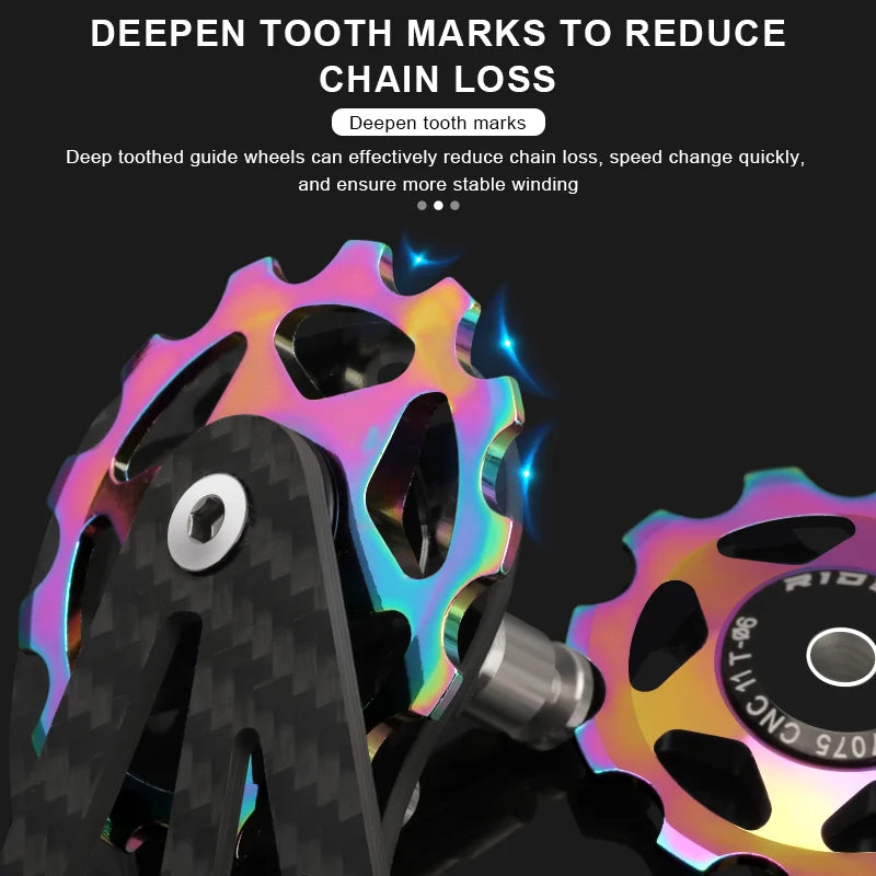 11T 13T Bicycle Pulley Rear Derailleur Multicolour MTB Road Bike Wheel Guide Bearing Jockey Pulley For Shimano Sram 4mm 5mm 6mm