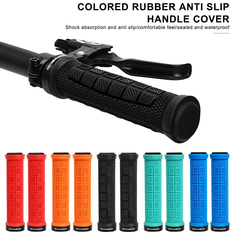 Bicycle Grips Ergonomic Soft Rubber Mountain Bike Handlebar Grips Anti-Skid Shockproof Comfortable Lockable Cycling Accessories