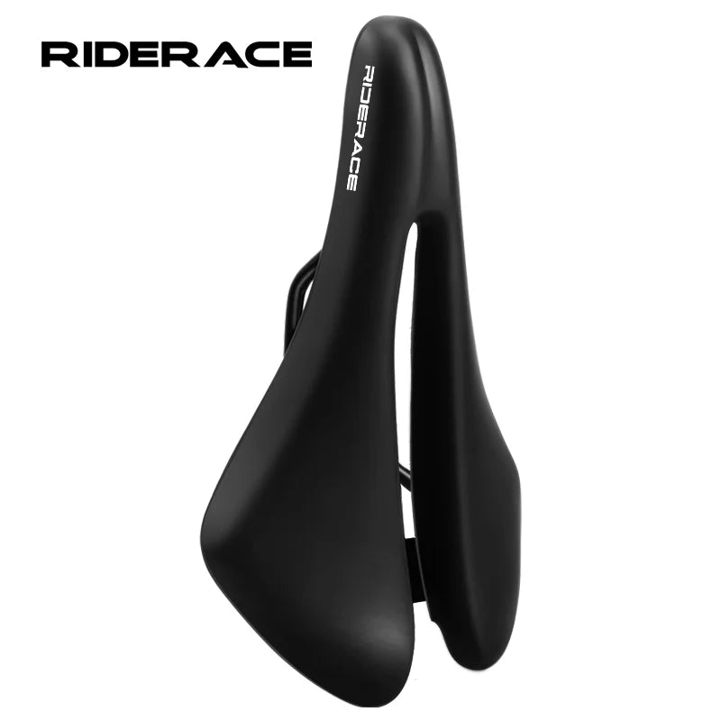 Bicycle Saddle Hollow Breathable PU Leather Mountain Road Bike Seat Thicken Soft Comfortable Racing Cushion Shock Absorption