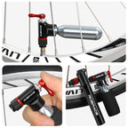 CO2 Pump For Bicycle Schrader Presta Adapter Aluminum Alloy Bike Tire Tube Pump With Insulated Sleeve Mini Lightweight Portable