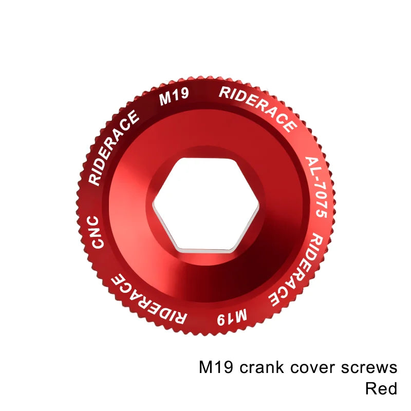 Bicycle Crank Arm Fixing Bolt Crankset Nut Aluminum Alloy MTB Bike Crank Cover Screw Cap M18 M20 Bolt For Shimano Crank Bolt Cap