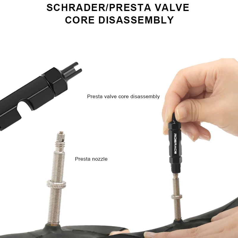 1Pcs Bike Valve Core Remover Tool Tire Nozzle Installation Spanner Valve Core Tool Bicycle Schrader Presta Valve Removal Wrench