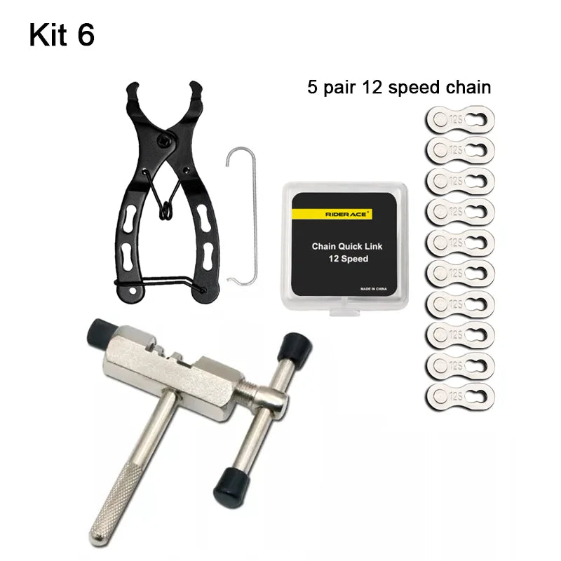 Bicycle Repair Tool Kits Mini Chain Link Pliers 6/7/8/9/10/11/12 Speed Magic Buckle Chain Breaker MTB Road Bike Accessories