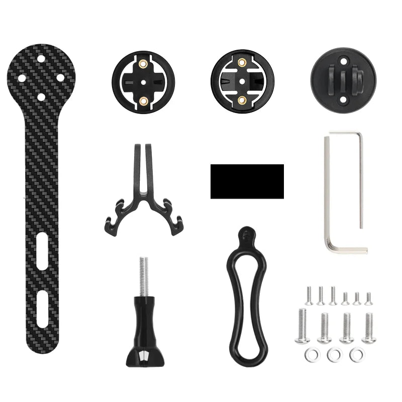 Bicycle Computer Holder Carbon Fiber Bracket Road Bike Stopwatch Speedometer Mount Holder For Garmin Gopro Bryton Light Stand