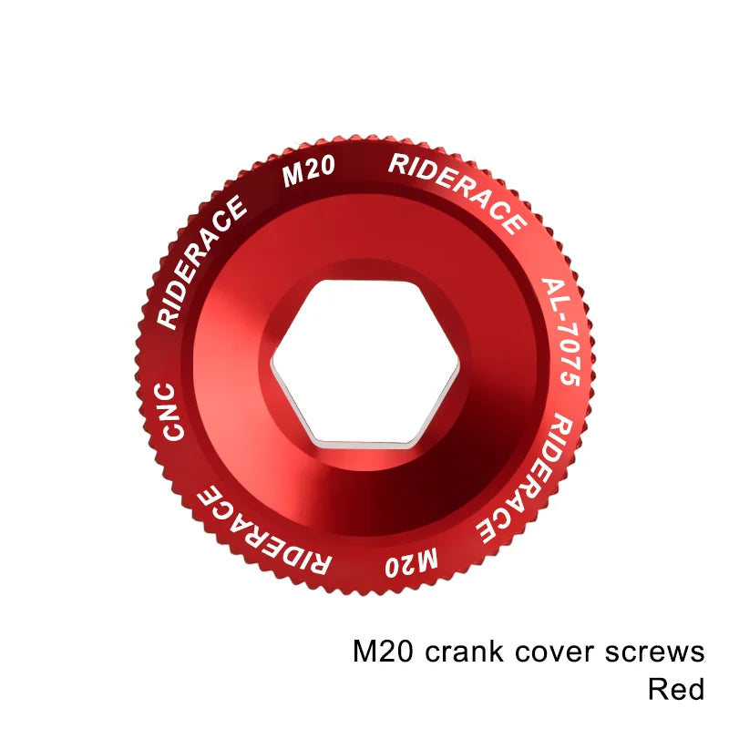 Bicycle Crank Arm Fixing Bolt Crankset Nut Aluminum Alloy MTB Bike Crank Cover Screw Cap M18 M20 Bolt For Shimano Crank Bolt Cap