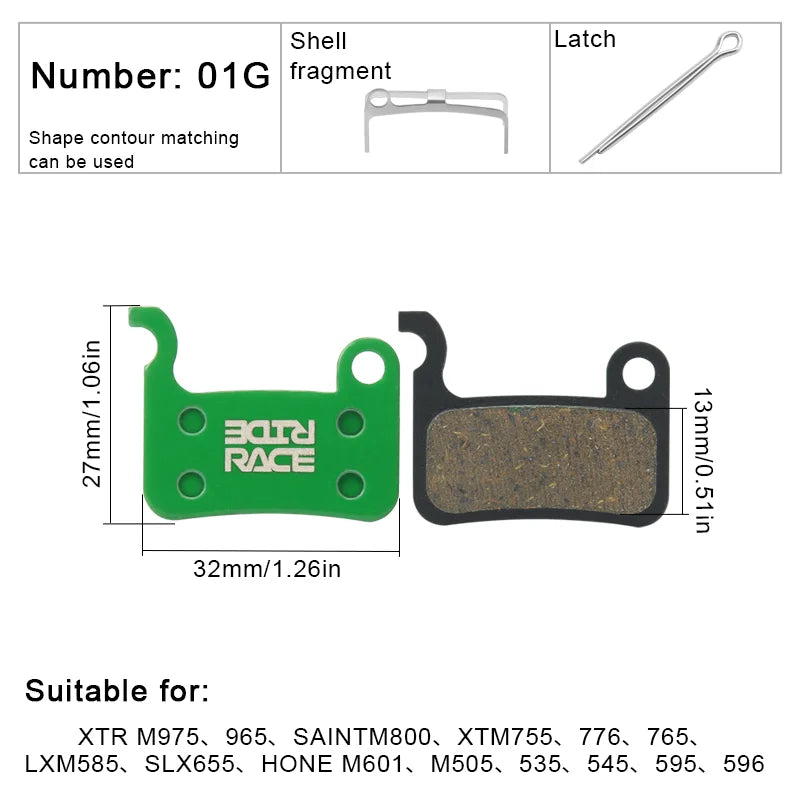 Ceramic Bicycle Hydarulic Disc Brake Pads For Shimano A01S M06 M07 M975 MTB Bike Brake Pad Wear-Resistant Disc Brake Pads