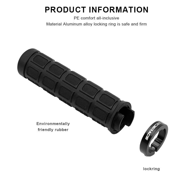 MTB Bike Grips Alluminium Alloy Lock Ring Bicycle Handlebar Cover Anti-Skid Durable Shock-Proof Rubber Grips Cycling Accessories