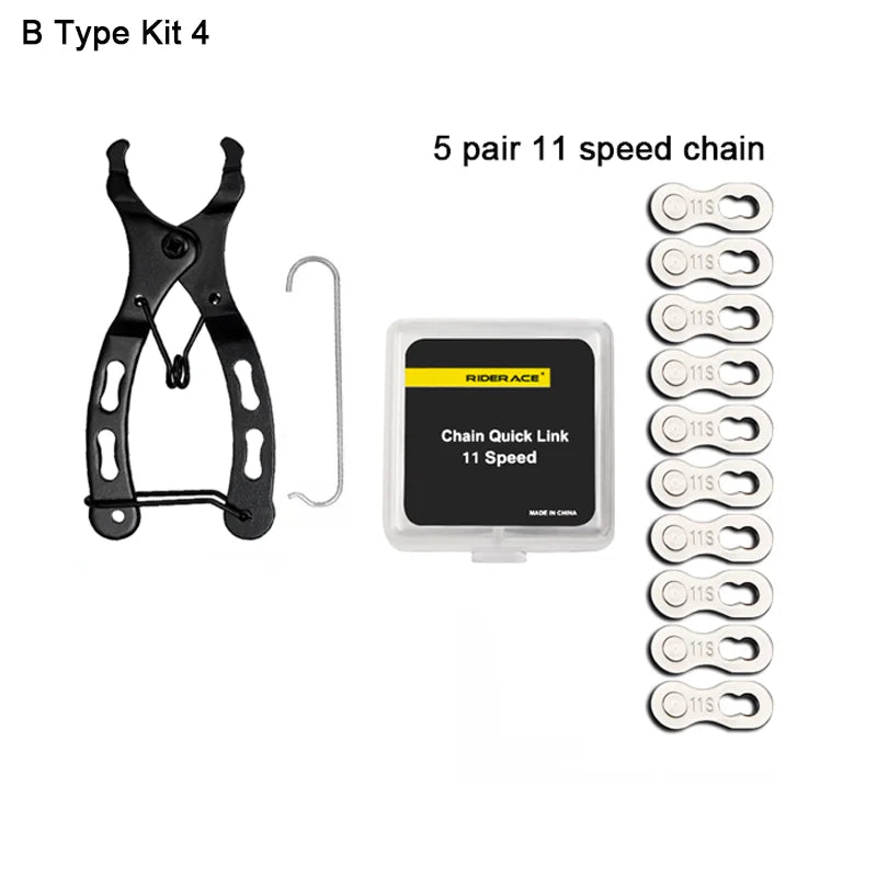 Bicycle Repair Tool Set Chain Wear Checker 6/7/8/9/10/11 Speed Joint Magic Buckle MTB Chain Link Plier Bike Buckle Chain Breaker