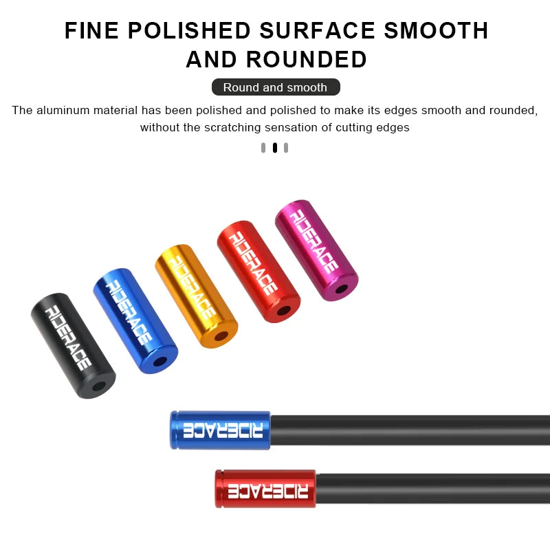 10Pcs/Lot Bicycle Derailleur Cable Housing End Cap Aluminum Alloy 4mm 5mm Bike Shift Brake Cable Ends Line Cap Wire Tube Plugs