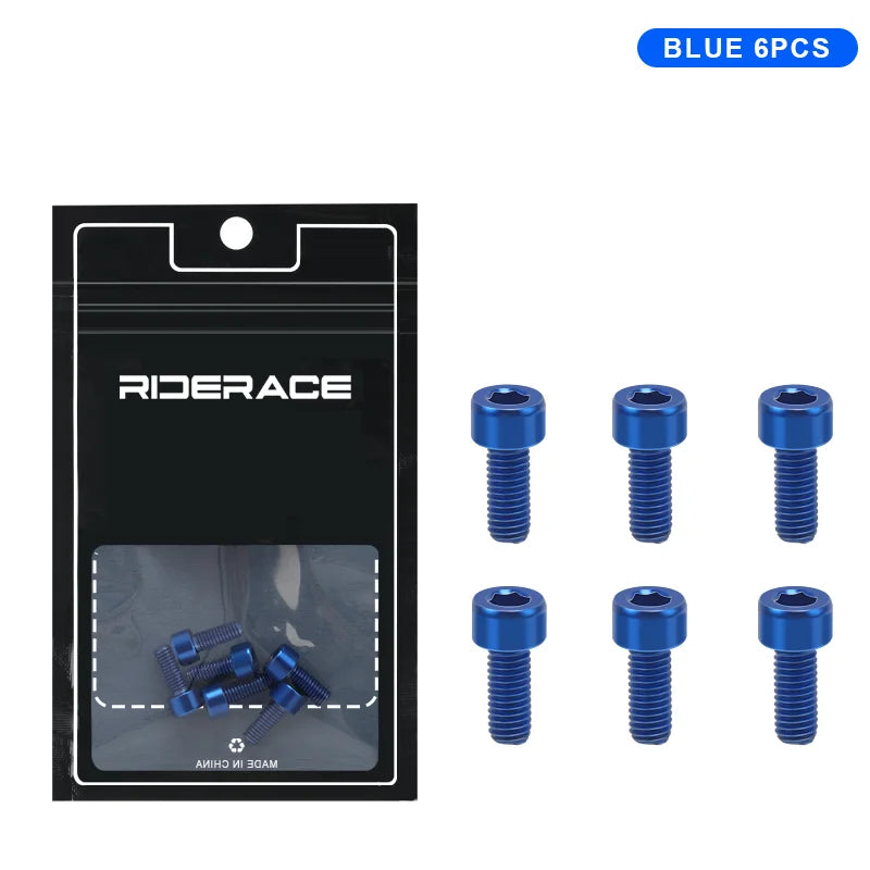 M5X12mm Bike Bottle Cages Bolts Alloy Steel Colorful Hex Head Bicycle Water Bottle Cage Screws Cycling Air Pump Fixed Bolts