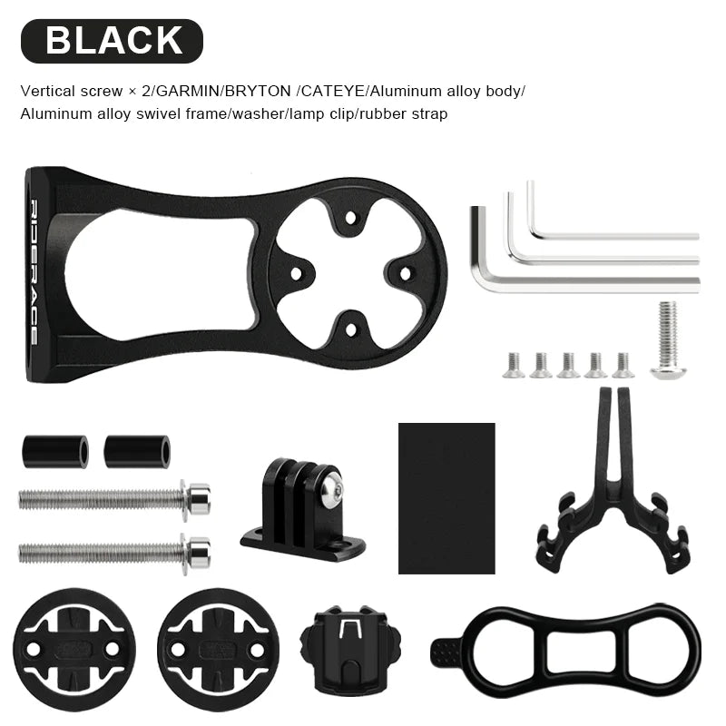 Bicycle Computer Holder Bike Headlight Mount Computer Bracket For Garmin Bryton GPS GoPro Sport Cam Flashlight Holder Heart Rate