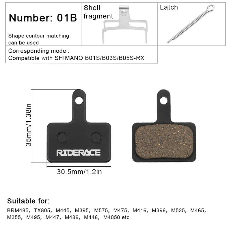 1-10Pairs Bike Hydarulic Disc Brake Pads Wear-Resistant For Shimano MT200 B01S B05S Bicycle Hydraulic Brake Pad MTB Disc Part