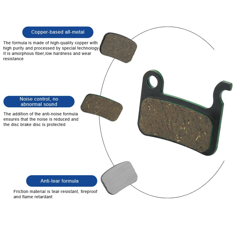 Ceramic Bicycle Hydarulic Disc Brake Pads For Shimano A01S M06 M07 M975 MTB Bike Brake Pad Wear-Resistant Disc Brake Pads