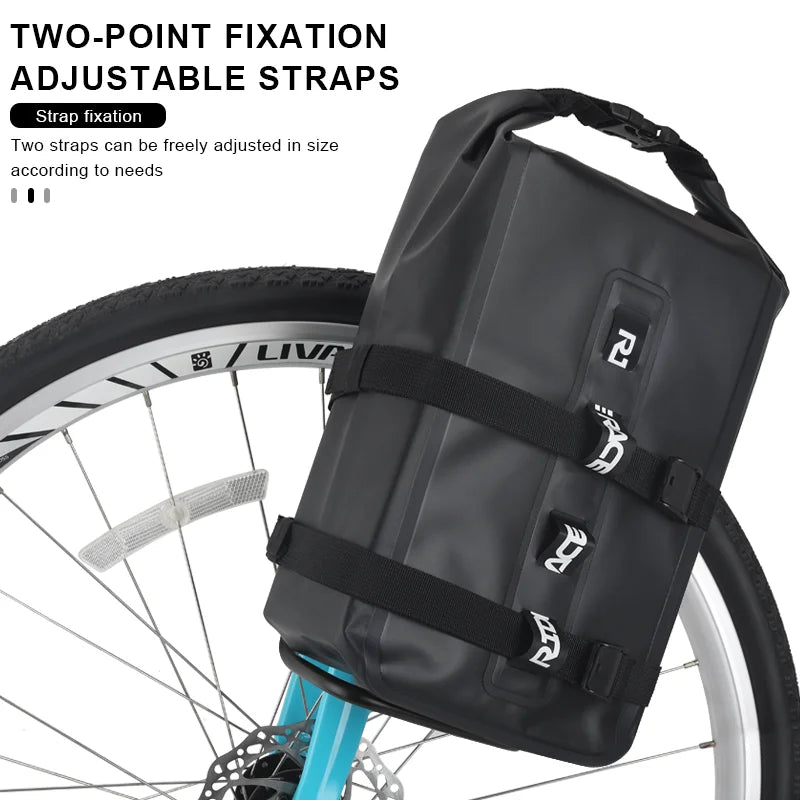 New Bicycle Fork Bag Waterproof Bike Front Fork Bag Aluminum Alloy Front Fork Shelf Portable Cycling Rear Seat Trunk Pannier