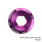 Bicycle Crank Arm Fixing Bolt Crankset Nut Aluminum Alloy MTB Bike Crank Cover Screw Cap M18 M20 Bolt For Shimano Crank Bolt Cap