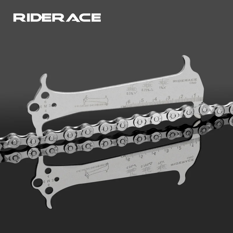 Bicycle Chain Wear Indicator Ruler Stainless Steel MTB Road Bike Chain Gauge Measurement Checker Repair Tool Replacement Tool