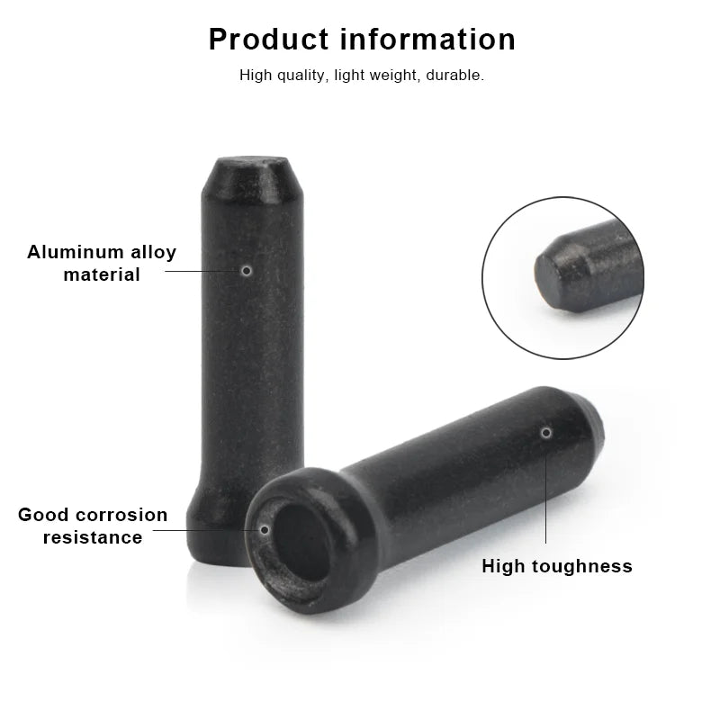 50 Pcs/Lot Bicycle Brake Shifter Cable End Caps MTB Bike Derailleur Shift Wire Ferrules Brake Shifter Inner Cable Tips Crimps