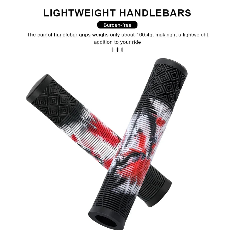 165mm Lengthening Bicycle Grips Rubber Soft Comfortable Non-Slip Shock-Absorbing Colorful Bike Grips For 22.2mm Scooter BMX