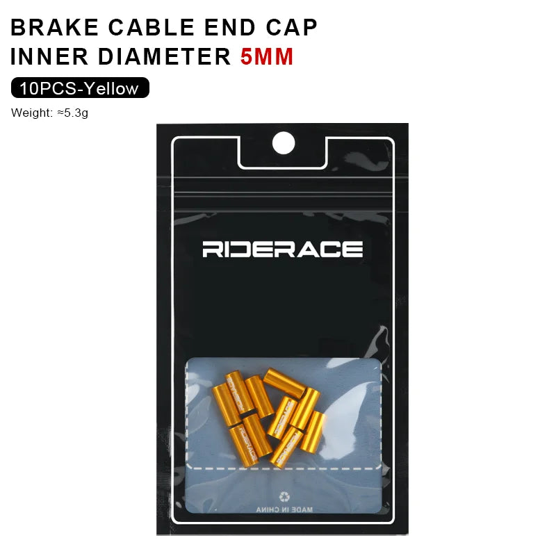 10Pcs/Lot Bicycle Derailleur Cable Housing End Cap Aluminum Alloy 4mm 5mm Bike Shift Brake Cable Ends Line Cap Wire Tube Plugs