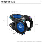 New MTB Stem Aluminum Alloy Ultralight Bicycle Power Stem 35mm 0 Degrees High-Strength Bike Stem Riser Cycling Accessories