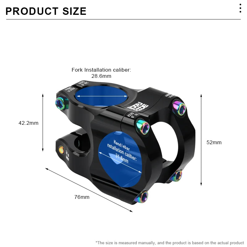 New MTB Stem Aluminum Alloy Ultralight Bicycle Power Stem 35mm 0 Degrees High-Strength Bike Stem Riser Cycling Accessories