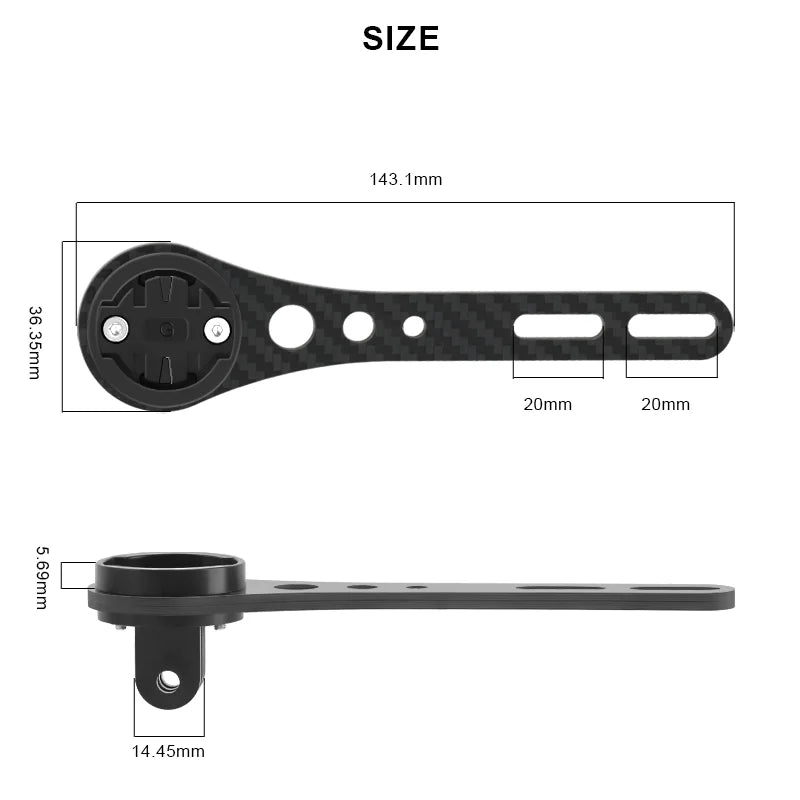 Road Bike Computer Mount Carbon Fiber Bracket Bicycle Speedometer Stopwatch Holder Light Stand For iGPSPORT Garmin Bryton GoPro
