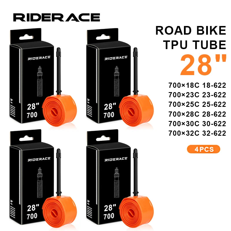 Bike Inner Tube 700Cx18 25 28 32 Ultralight TPU Material Road Bicycle Tire 65mm Length French Presta Valve Cycling Accessories