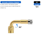 1/2/4pcs 45 90 135 Degree Angle Bent Valve Adaptor Bike Tyre Valve Extension Adapter Bicycle Tyre Valve Connector Accessories
