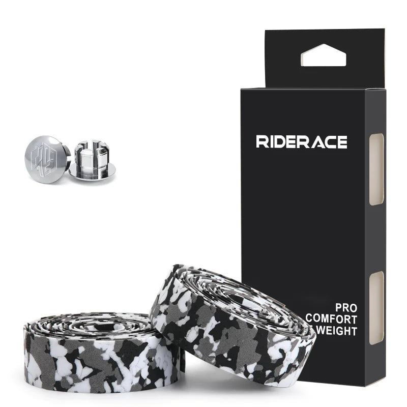 2Pcs Bicycle Handlebar Tape Camouflage Ultralight Non-Slip Sponge Road Bike Handlebar Strap With Bar Plugs Cycling Accessories
